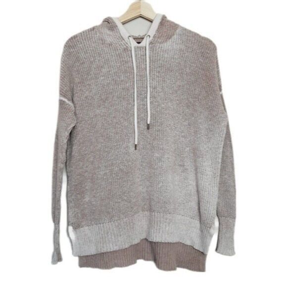 AE / AMERICAN EAGLE Soft Knit Burnout Oversized Hoodie Sweater Top Sz XS - Picture 1 of 6